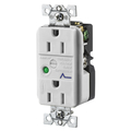 Hubbell Wiring Device-Kellems Surge Protective Devices, SPIKESHIELD TVSS Duplex Receptacle with Light, 15A 125V, 5-15R, Office White HBL5260OWSA